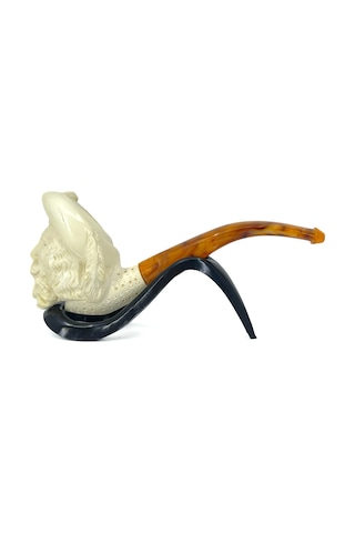 Lületaşı Pipo Doğal Lületaşı El Yapımı Özel Kutulu - Soylu Gravür İşleme