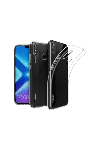 Kvy Huawei Honor 8x Kamera Korumalı Süper Silikon Kılıf