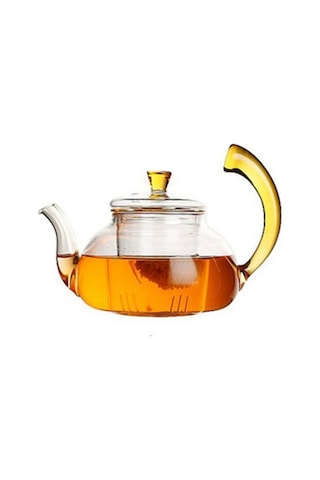 600 Ml Cam Çaydanlık Açık Kolu Pot Yaratıcılık Teaset Çay Demlik Teaware Borosilikat Cam Su Isıtıcısı Drinkware Çaydanlıklar Antrasit