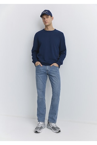 Mavi - Hunter 90lar Puslu Vintage Açık Mavi Jean Pantolon 0020289268 Koyu Mavi