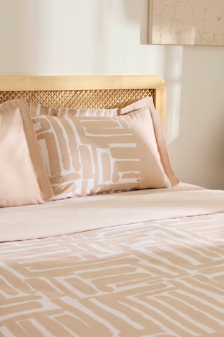 Kaşmir Home Mosy %100 Pamuk Çift Kişilik Nevresim Takımı Bej Bej