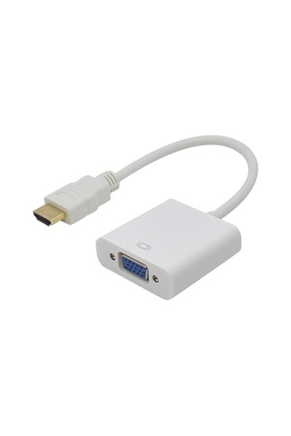 8744 Dijital Hdmı To Vga Görüntü Çevirici Aparat Beyaz Hdmı Çıkışlı Bilgisayarların Görüntüsünü Vga Giri