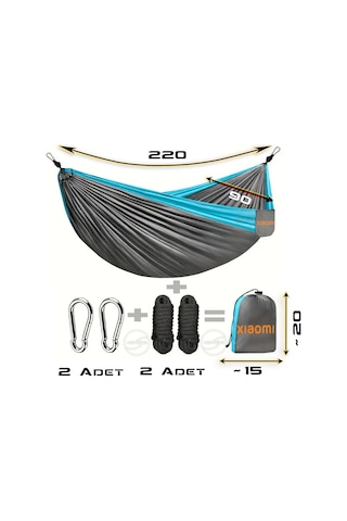 Xiaomi Heyshake Outdoor Kamp Hamağı - Geliştirilmiş Hibrit Seri - 220x90 Cm - 225kg Dayanıklılık Gri