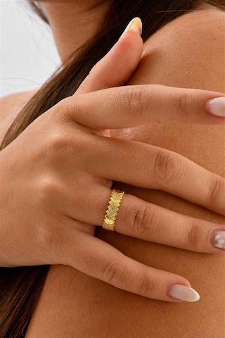 Zirkon Taşlı Balık Sırtı 925 Ayar Gümüş Yüzük-1341