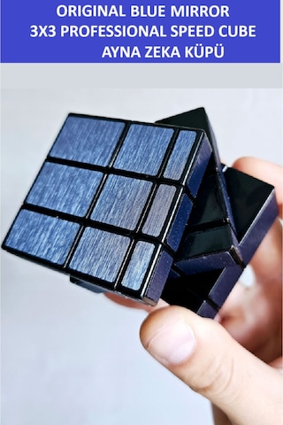 Qy Mırror 3x3 Blue Ayna Küp -zeka Küpü - Profesyonel Speed Cube Blue Mirror - Sabır Küpü -