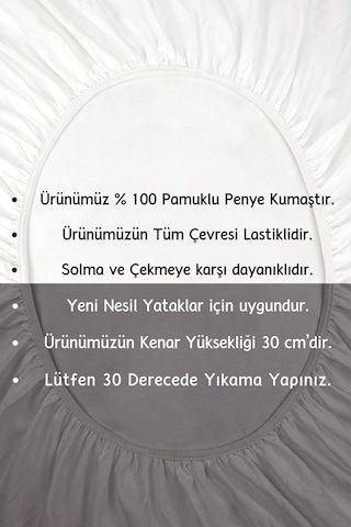 Mavi Renkli %100 Pamuklu Penye Kumaş Fitted Lastikli Çarşaf Mavi