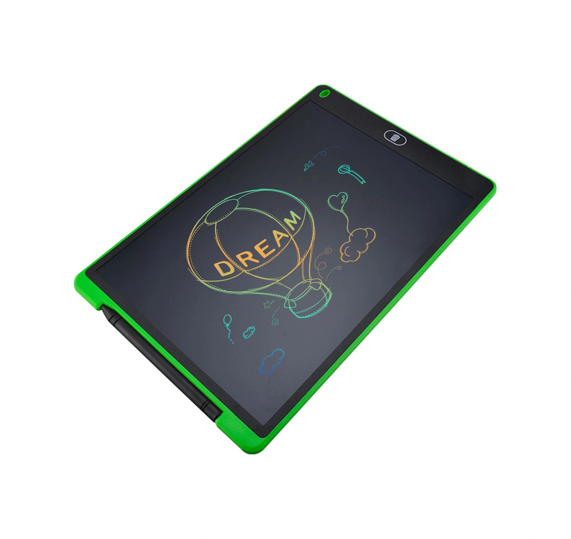 Neevoyu 12 İnç Renkli Lcd Çizim Tahtası - Çocuklar İçin El Yazısı Tablosu, Tek Tuşla Silme Ve Kilitleme Fonksiyonu, Yeşil İç İçe Düğme Pil Yeşil