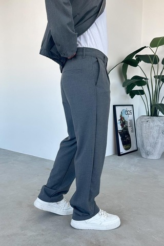 Antrasit Premium Relaxed Fit Kumaş Pantolon Antrasit