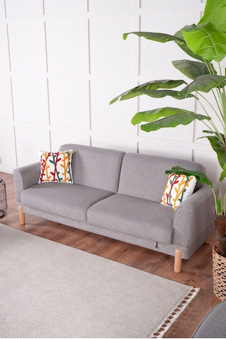 Bohera Bohem Koltuk Üç Kişilik Koltuk Açık Gri Açık Gri