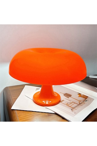 Yatak Odası Başucu Oturma Odası B İçin Led Mantar Masa Lambası Turuncu