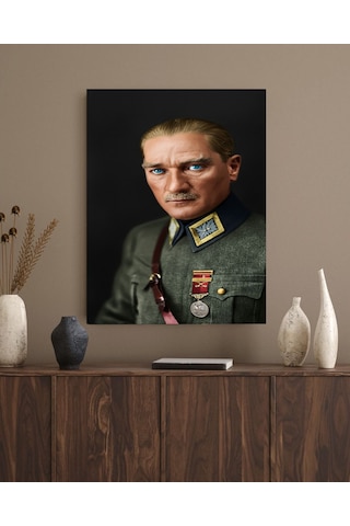Mustafa Kemal Atatürk Resim Tablo Ev Duvar Salon Ofis Hediyelik Dekarasyon Premium Duvar Süs