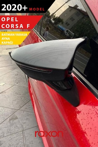 Opel Corsa F 2020+ Batman & Yarasa Ayna Kapağı Parlak Piano Black Sport