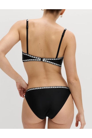 Marks & Spencer Dikiş Detaylı Yüksek Bel Bikini Altı Siyah Mix