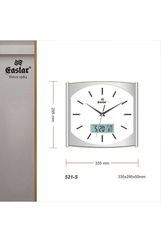 Eastar A521 S Bombe Camlı Duvar Saati Çok Renkli