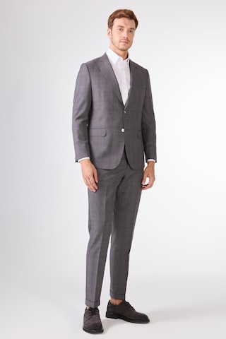 Dufy Erkek Regular Fit Sivri Yaka Gri Takım Elbise-18758