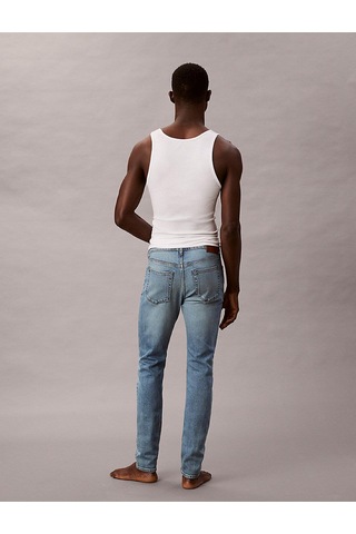 Calvin Klein Erkek Normal Bel Boru Paça Cep Detay Denim Kumaş Mavi Jeans Lv04re700g-2tg-12589 Mavi