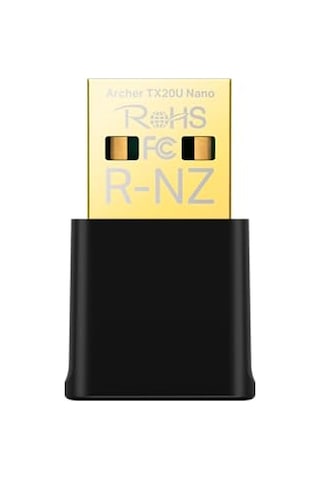 Archer Tx20u Nano, Ax1800 Mbps, Çift Bant, Mu-mımo, Usb 2.0, Wpa3, Windows 10/11 Uyumlu, Wi-fi 6 Nano Usb Adaptör