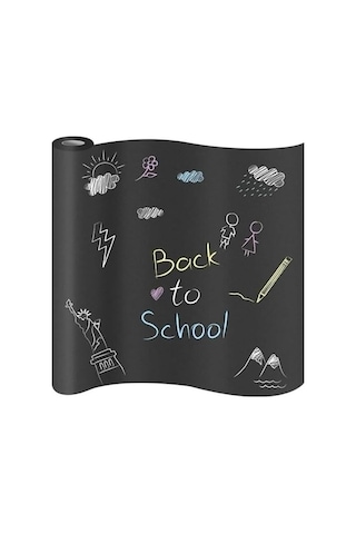Büyük Boy Yapışkanlı Kara Tahta Okulda Evde Kullanım İçin Çocuk Kara Tahta 100x30cm Genel