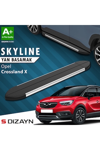 S-dizayn Opel Crossland X Skyline Krom Yan Basamak 173 Cm 2017 Üzeri A+ Kalite