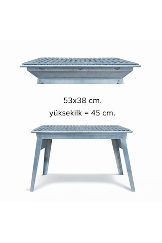 Piknik Mangalı Battal Katlanır - 1007 Açık Gri
