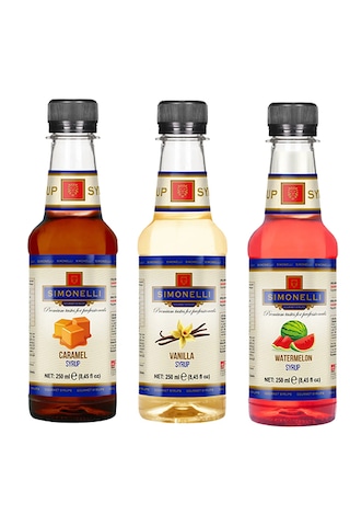 Simonelli Karamel + Vanilya + Karpuz Kahve ve Kokteyl 3 x 250 ML