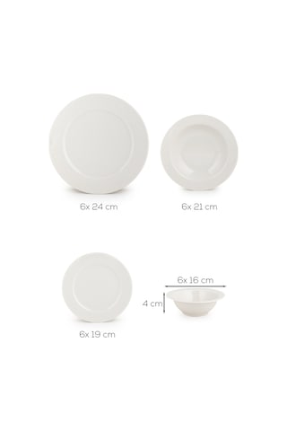 Porsima 4429 Burçak Yemek Takımı 24 Parça 6 Kişilik Yemek Seti Açık