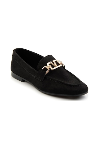 Bambi Siyah Kadın Loafer Ayakkabı K01503727102 Siyah