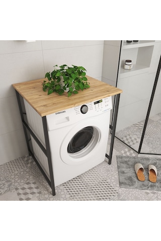 Remaks Çamaşır Makinesi Üstü Banyo Düzenleyici Rafsız Meşe