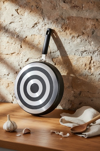 Bernardo Wave 32cm Granit Balık Tavası Siyah