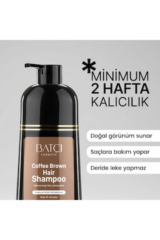 Batçı Beyaz Saçlar İçin Koyu Kahve Anında Etkili Saç Boyası Şampuan 350 ML