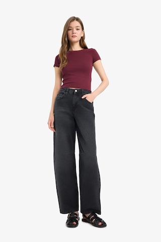 Defacto Coool Fitted Ribana Kısa Kollu Tişört E0288ax25aubr98 Bordo