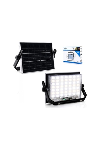 100w Güneş Enerjili Led Işık Solar Projektör - Fener Kamp - Dış Mekan 3 Farklı Led Işık 348960 Lmb Bx40