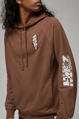 Nike Jordan Jumpman Fleece Pullover Hoodie Erkek Kapüşonlu Sweatshirt Kahverengi Kahverengi