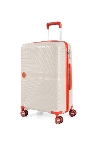 Ççs 5239 Polipropilen Büyük Boy Valiz Beyaz-turuncu Beyaz - Turuncu