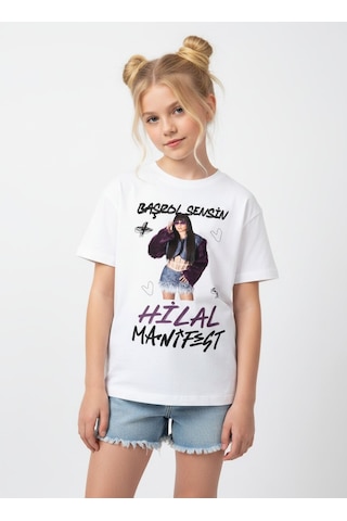 Sea Bubbles Manifest Hilal Kız Çocuk Tişört St10429 Beyaz