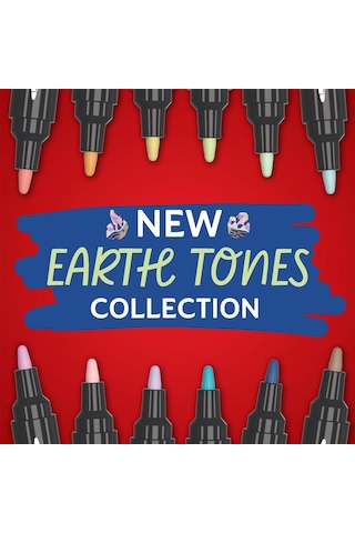 Sharpie Acrylic Paint Markers Earth Tones 5'li Yuvarlak Uç Akrilik Markör Kalem Seti / 2213380