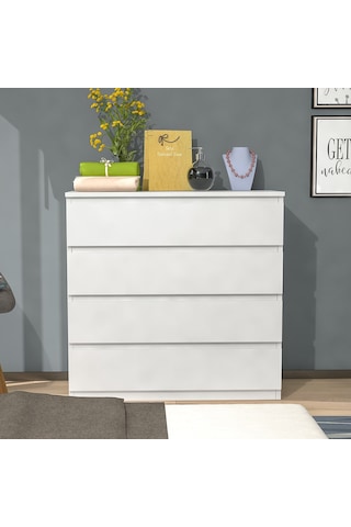 Mbes Mobilya 80'Lik Şifonyer Beyaz