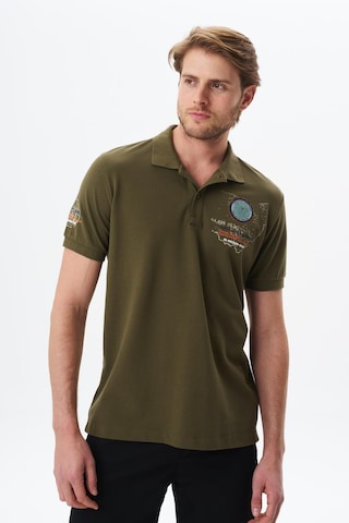 Arma Erkek Battal Büyük Beden Baskılı % 100 Pamuk Pike Polo Yaka Tişört Y29374870502 Haki