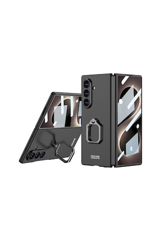 Teleplus Samsung Galaxy Uyumlu Z Fold 8 Ultra Kılıf Kıpta Flip Ring Kamera Korumalı Kapak