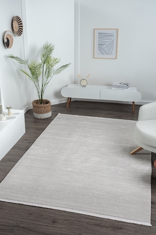 Mariesse Home Zen Koleksiyonu Bambu Dokulu Modern Sık Dokuma Halı - Salon Oturma Odası Halısı Gri