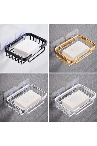 Wezone Banyo Sabunluk Duvar Takılı Akıllı Su Drenajlı Alüminyum Sabun Tutucu Beyaz Yama Tabanlı Ağızlı Diğer