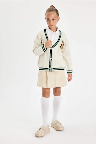 Defacto Kız Çocuk Beli Lastikli Pileli Gabardin Etek D2916A824WNBG743 Bej