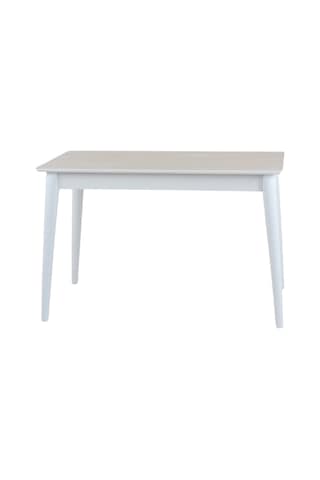Dfy101 Mdf Yemek Masası Modern Minimalist Mutfak Salon Masası Şık Kullanışlı Dekoratif Tasarım Traverten - Beyaz
