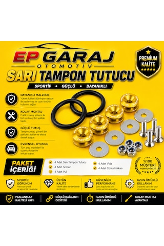 Universal Sarı Tampon Tutucu Sportif Ve Güçlü Görünüm