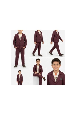 Candar Jagger Kumaş 3 Parça Çocuk Takımı 2-9 Yaş Bordo