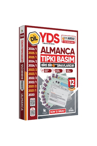 2026 YDS Almanca ÖSYM Tıpkı Basım Çıkmış Soru Deneme Paketi Dijital Çözümlü 12li Fasikül SETİ