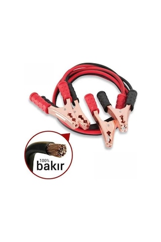 Akü Takviye Kablosu 1200 Amper Güçlü. Kalın Kablo ve Hızlı Şarj