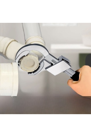 Geeksen Banyo Ve Lavabo Montajı İçin Geniş Açılıklı Çok İşlevli Kısa Saplı Su Borusu Tamirat Anahtarı Kartlı