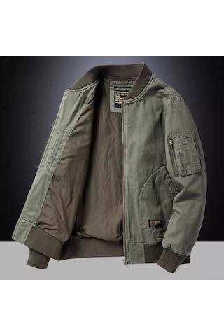 Yeni Sonbahar/kış Erkek Günlük İş Beyzbol Ceketi, Şık Bomber Ceket Yeşil