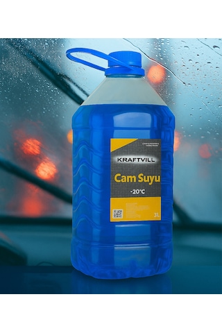 Kışlık Mavi Cam Suyu Antifrizi 3 Lt - Hazır Karışım - Maksimum Buzlanma Önleyici Etki -20 C